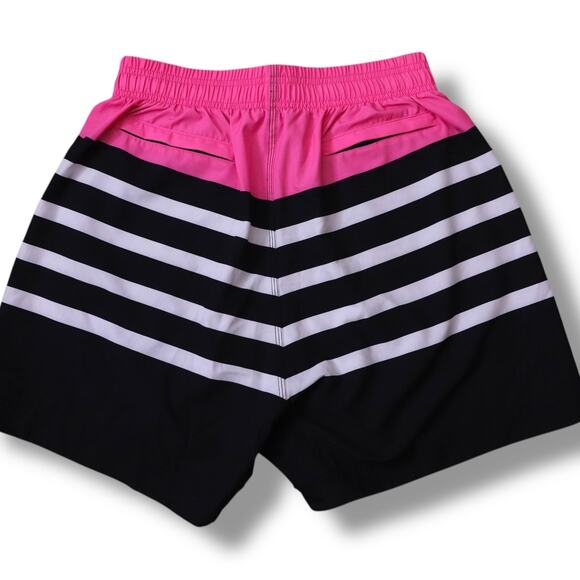 Kinda Fit Kinda Fat Pink Drip Striped Quick Dry Athletic Board Shorts‎ M - Picture 2 of 9